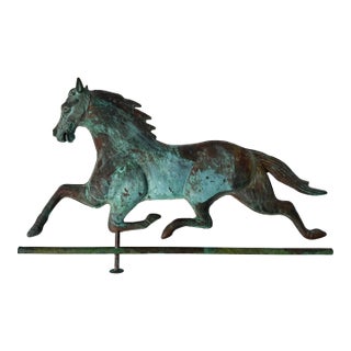 Running Horse Weathervane in Patinated Copper & Zinc For Sale