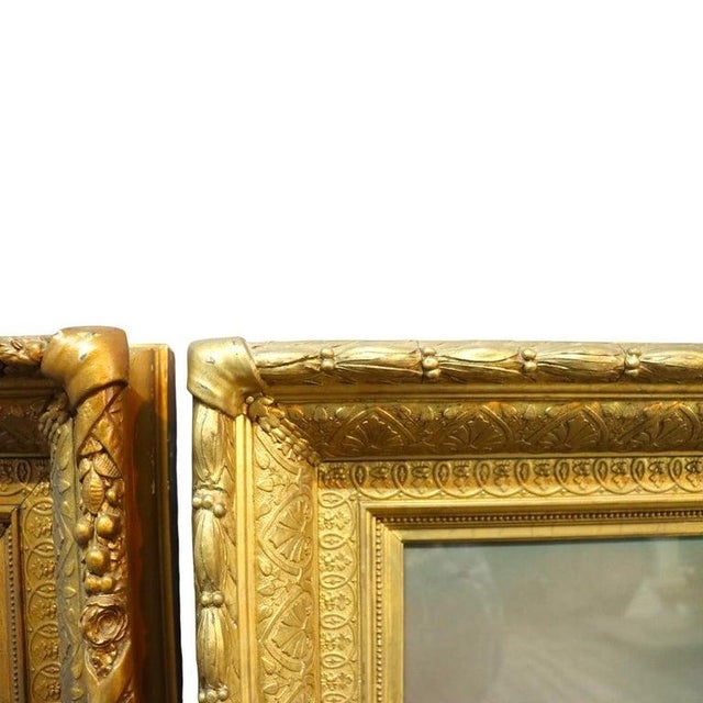 Pair Victorian Watercolor Portraits, Sister & Brother, Original Frames, C1890 For Sale - Image 16 of 18