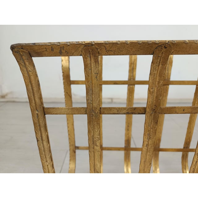 Metal Vintage Gold Magazine Rack, 1970s For Sale - Image 7 of 11