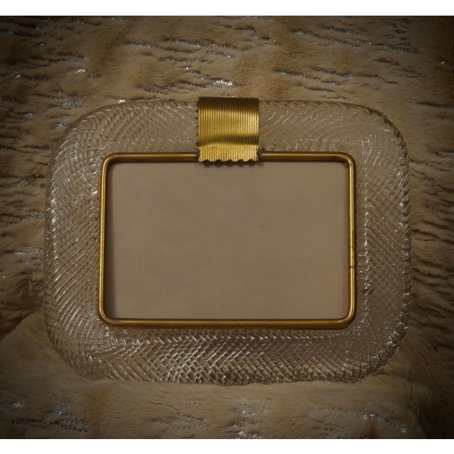 Vintage Murano Transparent Picture Frame from Barovie & Toso, 2000 For Sale - Image 4 of 10