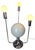Mid-Century Modern 1970s Space Age Chrome Orbit Table Lamp With Lit Central Globe, in the Manner of Sonneman for George Kovacs For Sale - Image 3 of 8