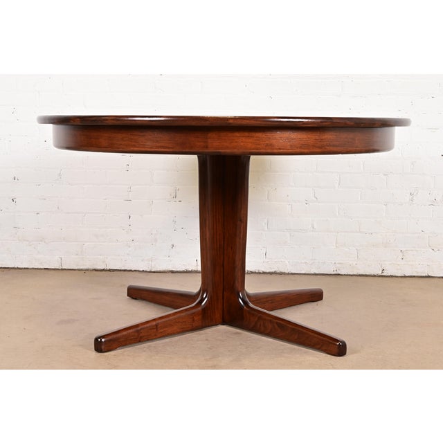 Skovby Danish Modern Sculpted Rosewood Extension Dining Table, Newly Refinished For Sale - Image 13 of 14