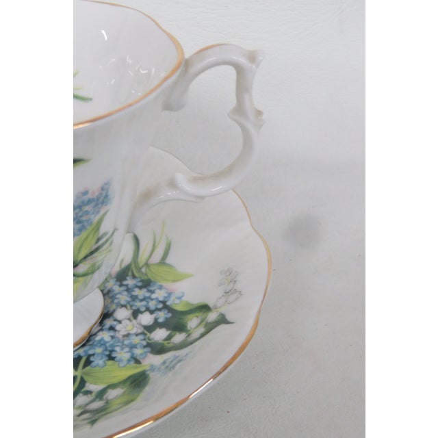 Royal Albert Lily of the Valley Bone China Flowers Tea Cup and Saucer Set 4649b For Sale - Image 11 of 14