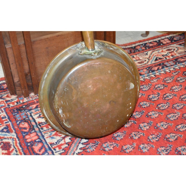 Antique Copper & Wood Long Handled Bed Warmer Pan - Signed T. Hale & Co - England For Sale - Image 11 of 18