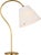 Transitional Amber Lewis by Visual Comfort Signature Dume 24" Arched Table Lamp in Hand-Rubbed Antique Brass with Silk Pleated Shade For Sale - Image 3 of 3