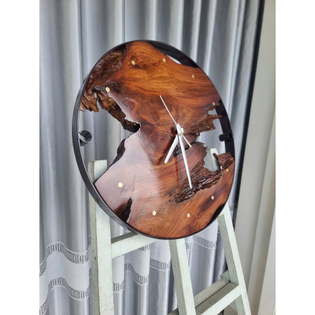 Orbit of Time – One-of-a-Kind Handcrafted Driftwood Wall Clock Sculpture For Sale - Image 9 of 18
