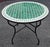 2020s 40" Handcrafted Hunter Green and White Moroccan Mosaic Table For Sale - Image 5 of 7