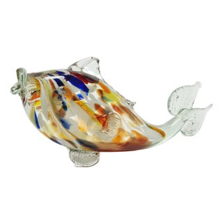 Fish Glass Figurine, Poland, 1960s For Sale
