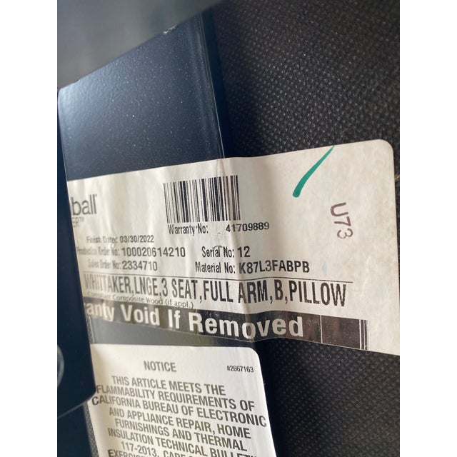 Kimball Whittaker Faux Leather Lounge Sofa For Sale - Image 13 of 14