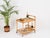 1960s Mid-Century Italian Rectangular Bamboo, Rattan and Wicker Serving Bar Cart, 1960s For Sale - Image 5 of 13