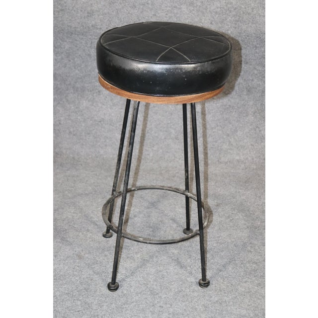 Mid 20th Century Mid-Century Iron Stools - 6 Pieces For Sale In Philadelphia - Image 6 of 7