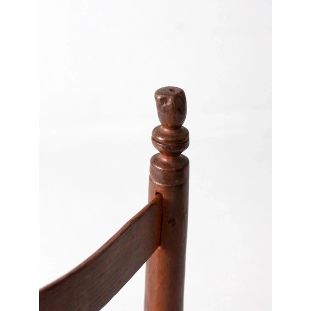 Farmhouse Antique Splint Weave Seat Chair For Sale - Image 3 of 13