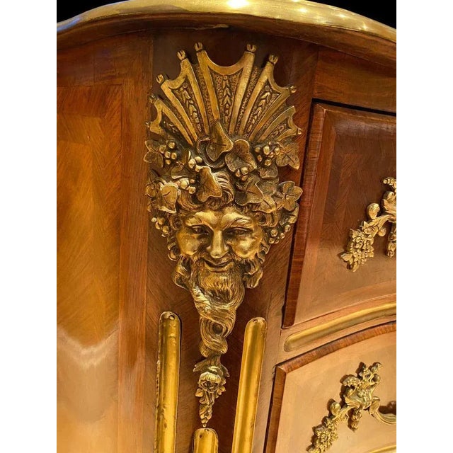19th Century French Louis XV Kingwood, Tulipwood and Ormolu Chest of Drawers For Sale - Image 6 of 16