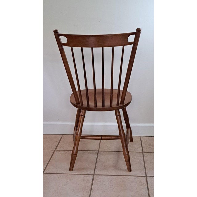 Vintage Tell City Maple Spindle Back Side Chair Andover Model 34.5"h 1960s Usa For Sale - Image 4 of 7