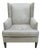 Ethan Allen Silver "Digital" Wingback Chair - Silver For Sale