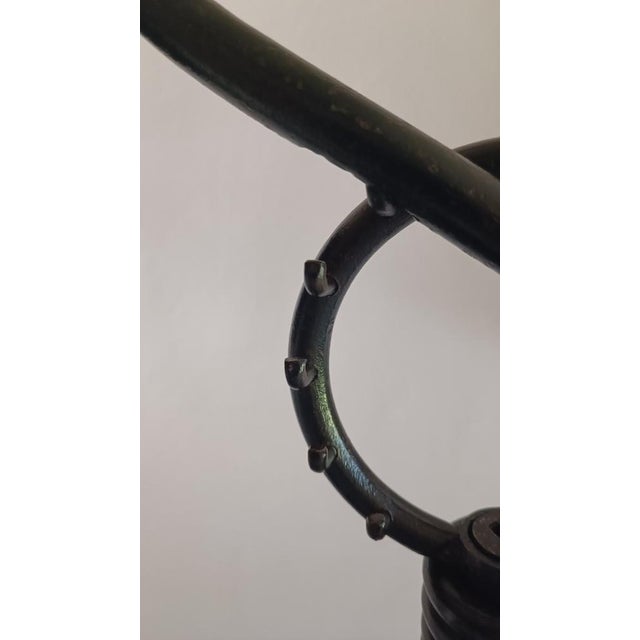 Black Wrought Iron Floor Lamp, 1940s For Sale - Image 8 of 17