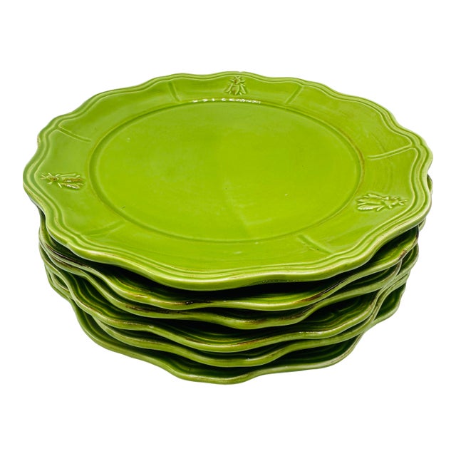 1980s Studio Pottery Bee Plates, Set of Six For Sale