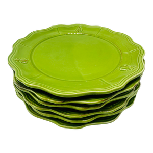 1980s Studio Pottery Bee Plates, Set of Six
