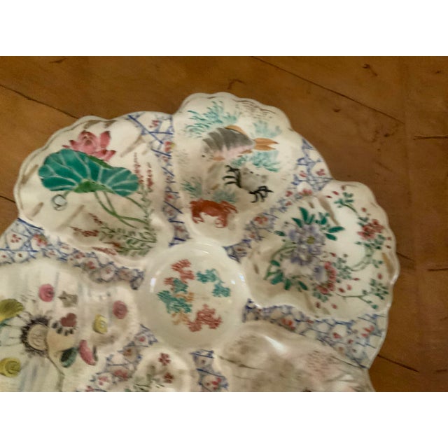 Antique Japanese Satsuma Oyster Plates c.1880’s For Sale - Image 4 of 10