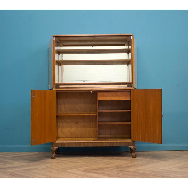 Vintage Burr Walnut Drinks Cabinet, 1930s For Sale - Image 4 of 12