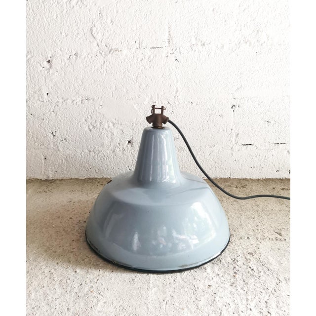 Bauhaus Vintage Industrial Pendant Lamp from S.E.M. Reluma, Belgium, 1930s For Sale - Image 3 of 10
