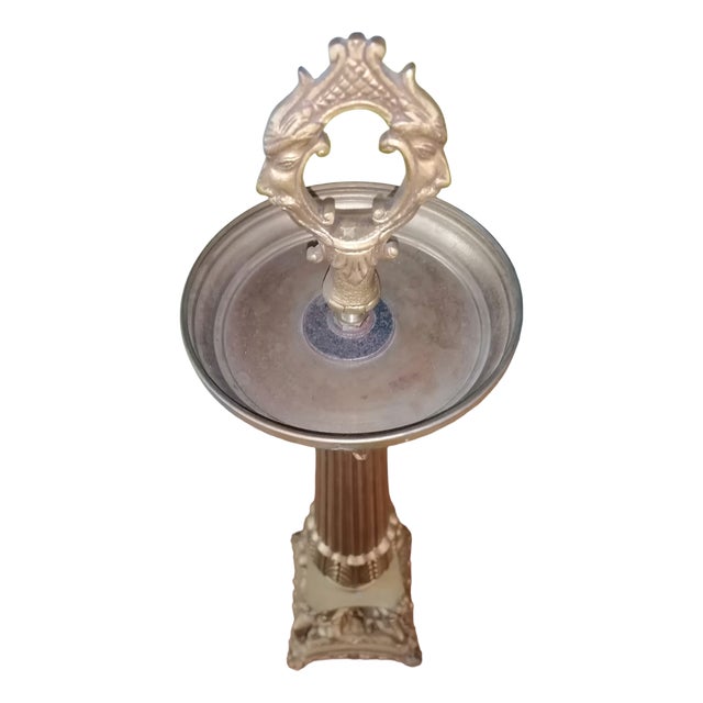 Antique Bronze Liturgical Church Candelabra with Cherubs For Sale