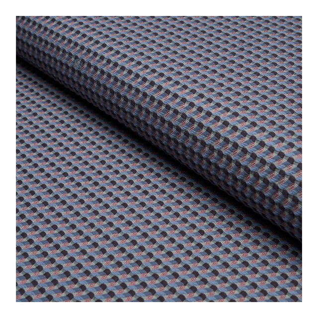 Schumacher Limon Weave Fabric in Denim For Sale