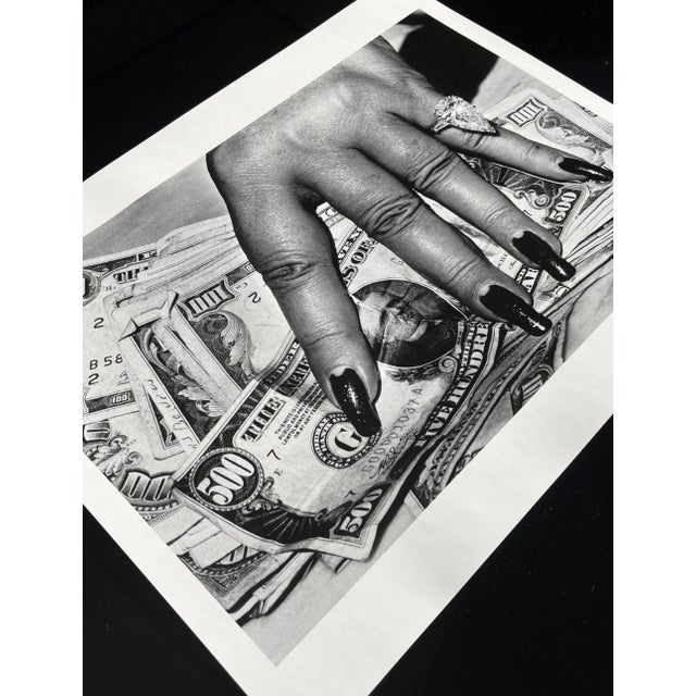 Black "Fat Hand and Dollars, Monte Carlo 1985" by Helmut Newton For Sale - Image 8 of 8