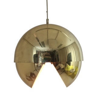Adjustable Brass Dome Pendant Light attributed to Vereinigte Werkstätten München, 1960s For Sale