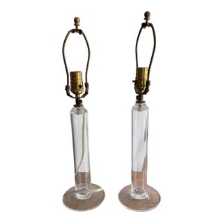 Simon Pearce Glass Lamps - a Pair For Sale