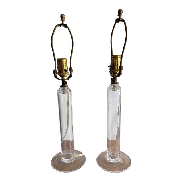 Simon Pearce Glass Lamps - a Pair For Sale