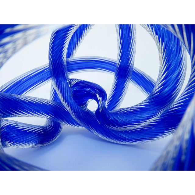 Mid Century C.1970's Italian Lucio Zanetti Large Hand-Blown Murano Knotted, Decorative Accent Piece For Sale - Image 12 of 13