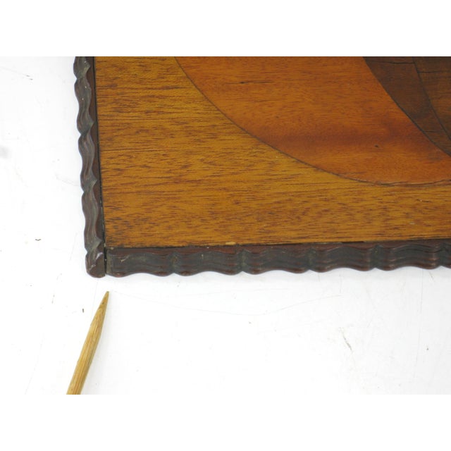 Mid 20th Century Rare Art Deco, Circle Marquetry Wooden Tray Mod Era, Mid Century Modern For Sale - Image 18 of 18