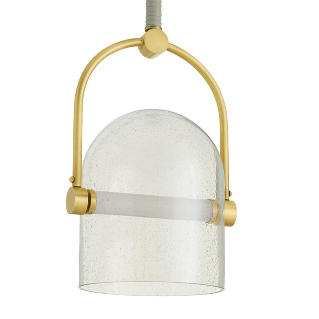 Arteriors Home Marco White Glass Large Pendant Lighting For Sale - Image 10 of 11
