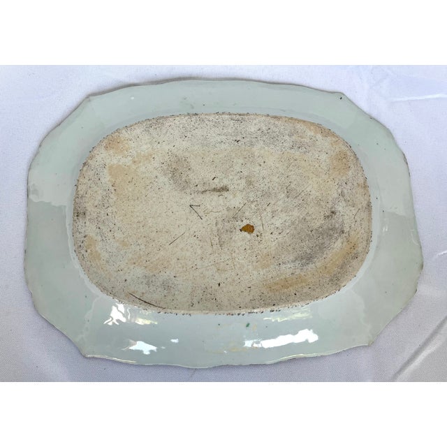 Antique 18th Century Chinese Export Famille Rose Porcelain Platter - Qianlong Period For Sale - Image 17 of 17