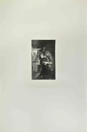 Eugène Delacroix, Un Forgeron, Etching, 1870s