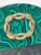 Vintage Faux Malachite Picture Frame With Brass Medallion For Sale - Image 4 of 8