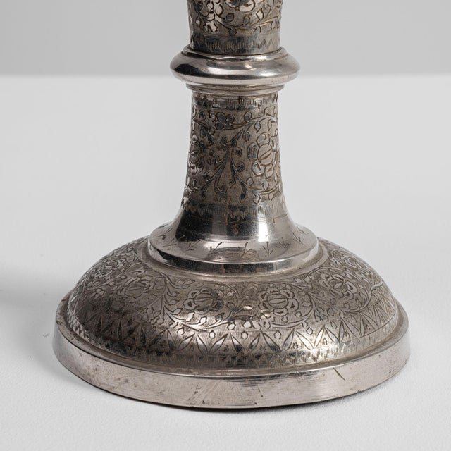 Metal Mid 20th Century France Silver Vase For Sale - Image 7 of 15