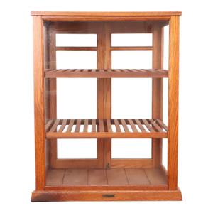 Antique Golden Oak Pie Pastry Display Cabinet