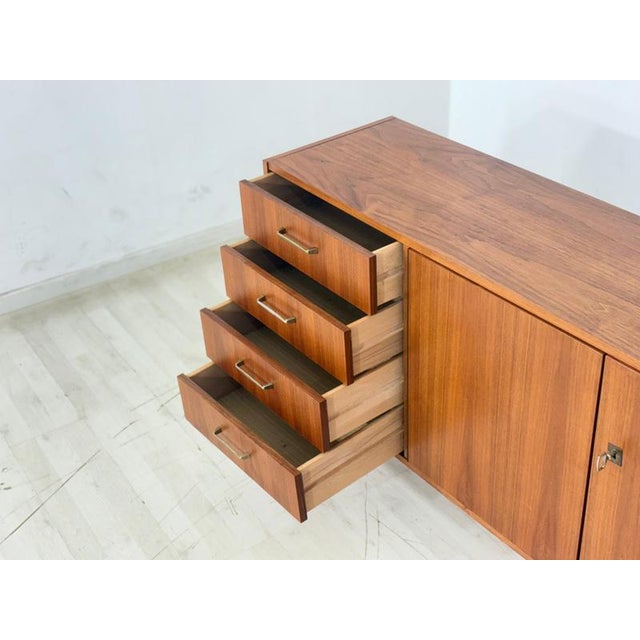 Mid-Century Sideboard with Drawers in Walnut, 1960s For Sale - Image 5 of 14