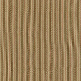 Sample - Schumacher Baker Cotton Stripe Fabric in Flax/Mocha/Red For Sale