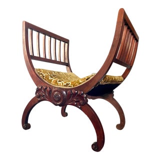 Early 20th Century Curule Bench For Sale