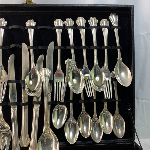 1990s Vintage f.b. Rojers American Chippendale Flatware Service for 12 in Box - 62 pcs For Sale - Image 5 of 6