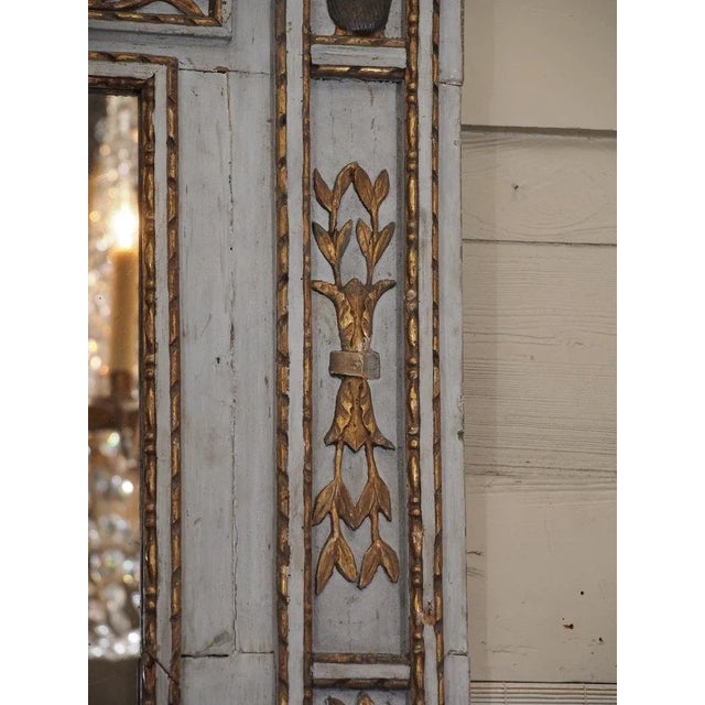 Wood 19th Century French Painted Mirror For Sale - Image 7 of 7