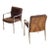 Vintage 1970s Chrome & Burl Wood Mid-Century Armchairs For Sale