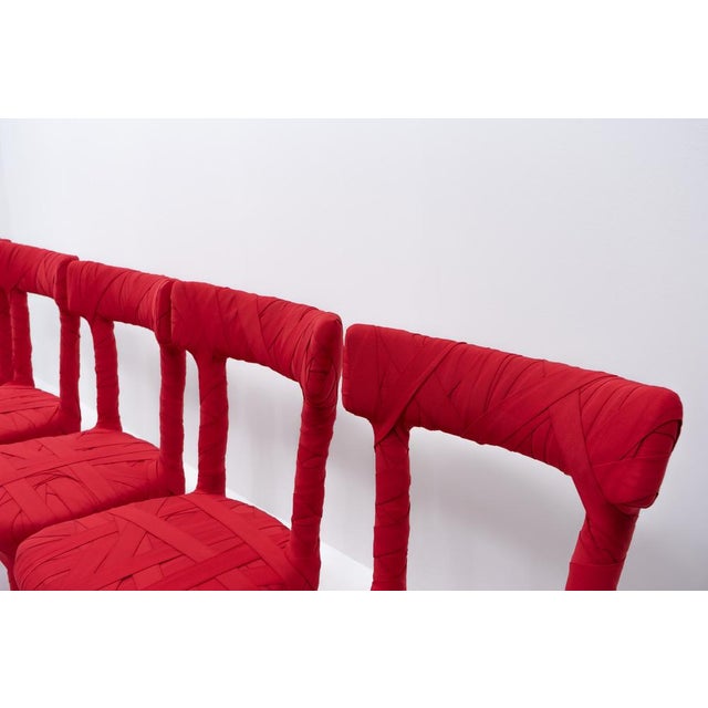 Wood Mummy Chairs by Peter Traag, 2007, Set of 6 For Sale - Image 7 of 17
