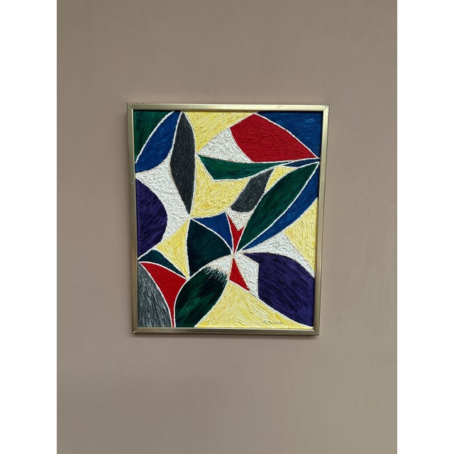 M. Hulander, Abstract Composition II, 1960s, Oil on Canvas, Framed For Sale - Image 8 of 18