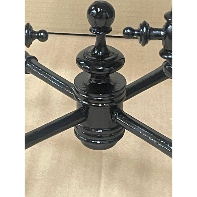 19th Century Aesthetic Period Napoleon III Style Turned Faux Bamboo Stool For Sale In Philadelphia - Image 6 of 9