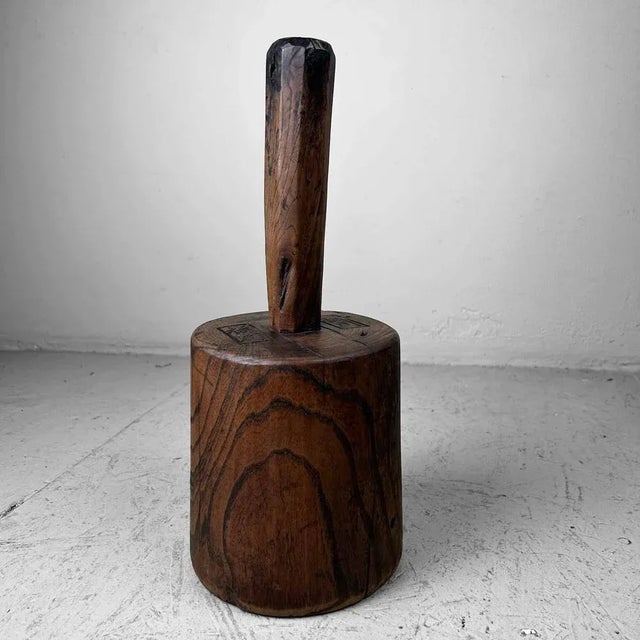 Brown Meiji Wooden Straw Hammer, Japan, 1890s For Sale - Image 8 of 12