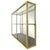Elegant and luminous, this antique wall-mounted display cabinet with a brass frame embodies the understated refinement of...